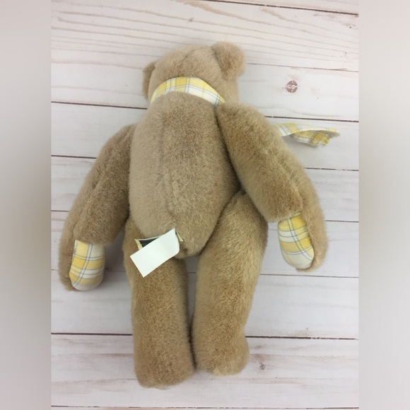 Vintage Laura Ashley Stuffed Teddy Bear Jointed Plush Gingham Mother Child - Picture 6 of 9